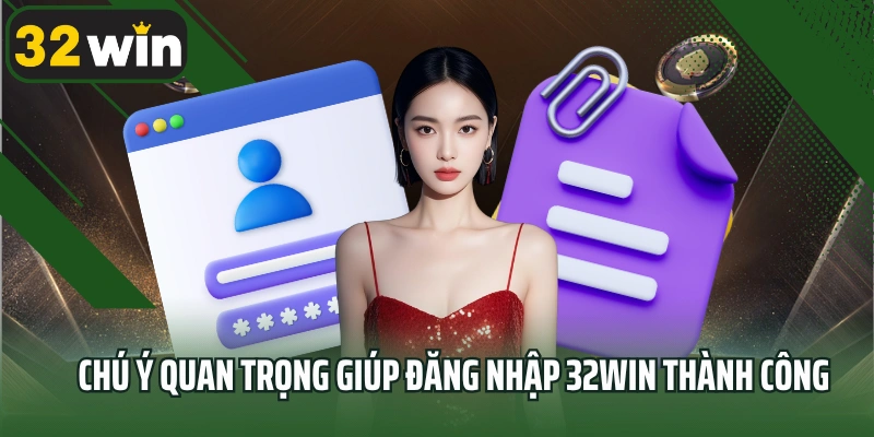 Chú ý quan trọng giúp đăng nhập 32win thành công