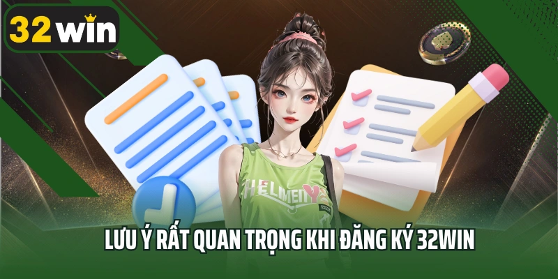 Lưu ý rất quan trọng khi đăng ký 32win