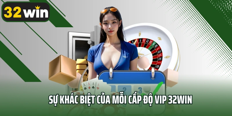 Sự khác biệt của mỗi cấp độ VIP 32Win